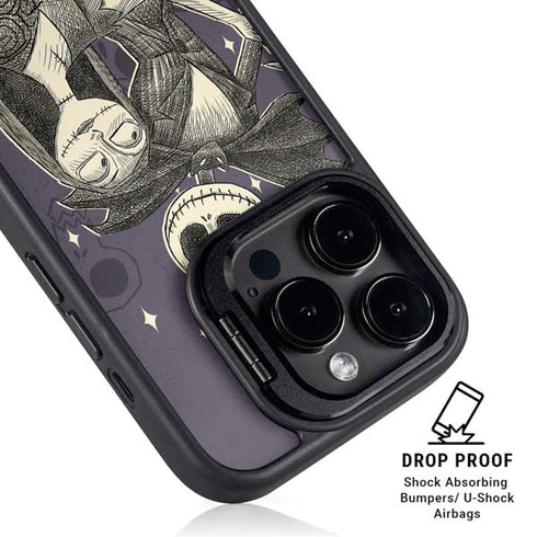 Disney The Nightmare Before Christmas Jack and Sally Art iPhone 14 Pro Max Kickstand Case