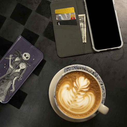 Disney The Nightmare Before Christmas Jack and Sally Art iPhone 15 Pro Folio Case