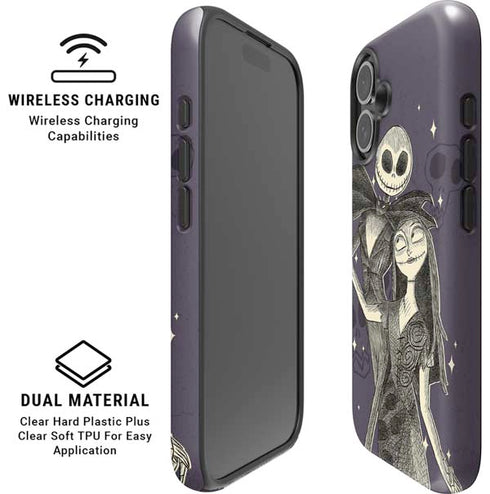 Disney The Nightmare Before Christmas Jack and Sally Art iPhone 16 Magsafe Impact Case