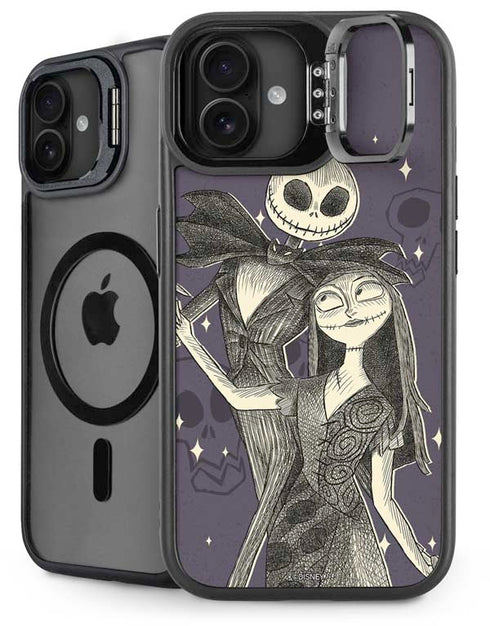Disney The Nightmare Before Christmas Jack and Sally Art iPhone 16 Plus Kickstand Case