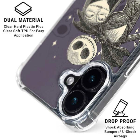 Disney The Nightmare Before Christmas Jack and Sally Art iPhone 16 Plus MagSafe Case