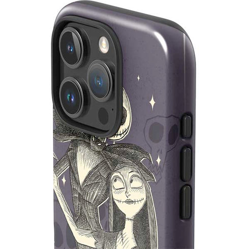 Disney The Nightmare Before Christmas Jack and Sally Art iPhone 16 Pro Impact Case