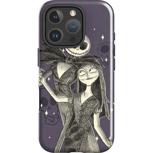Disney The Nightmare Before Christmas Jack and Sally Art iPhone 16 Pro Magsafe Impact Case