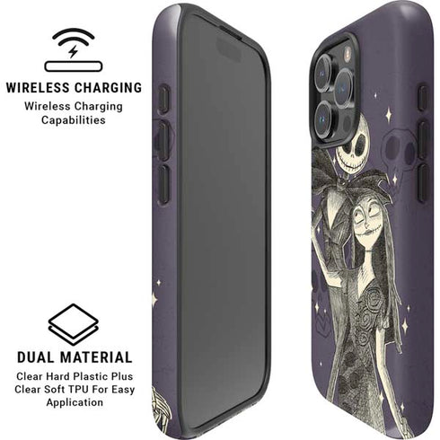 Disney The Nightmare Before Christmas Jack and Sally Art iPhone 16 Pro Magsafe Impact Case