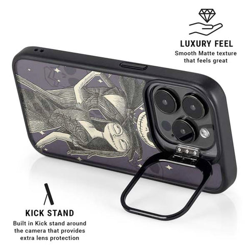 Disney The Nightmare Before Christmas Jack and Sally Art iPhone 16 Pro Max Kickstand Case