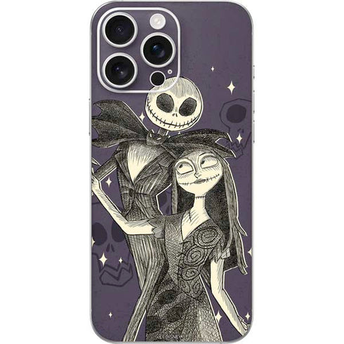 Disney The Nightmare Before Christmas Jack and Sally Art iPhone 16 Pro Max Skin