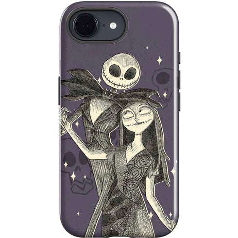 Disney The Nightmare Before Christmas Jack and Sally Art iPhone 16e Impact Case