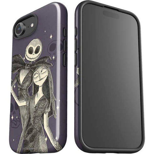 Disney The Nightmare Before Christmas Jack and Sally Art iPhone 16e Impact Case
