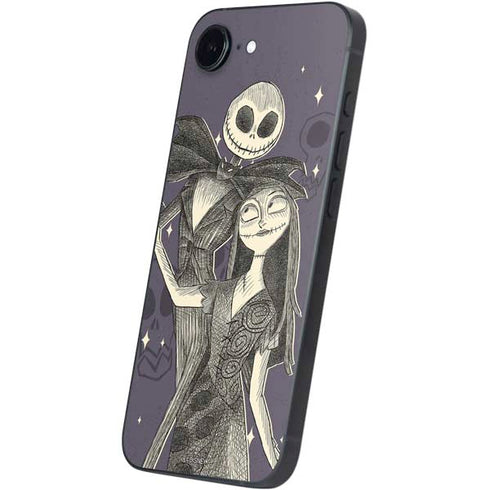 Disney The Nightmare Before Christmas Jack and Sally Art iPhone 16e Skin