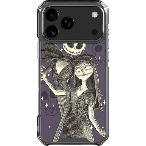 Disney The Nightmare Before Christmas Jack and Sally Art iPhone 18 Pro Max Clear Case