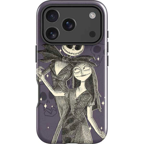Disney The Nightmare Before Christmas Jack and Sally Art iPhone 18 Pro Max Impact Case