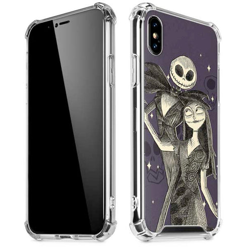 Disney The Nightmare Before Christmas Jack and Sally Art iPhone X/XS Clear Case