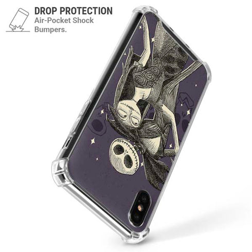 Disney The Nightmare Before Christmas Jack and Sally Art iPhone X/XS Clear Case