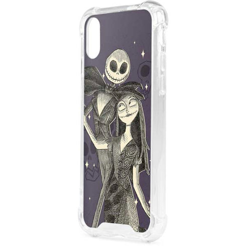 Disney The Nightmare Before Christmas Jack and Sally Art iPhone XS Clear Case