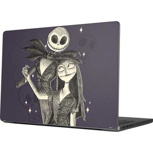 Disney The Nightmare Before Christmas Jack and Sally Art Apple MacBook Pro 14-inch Skin