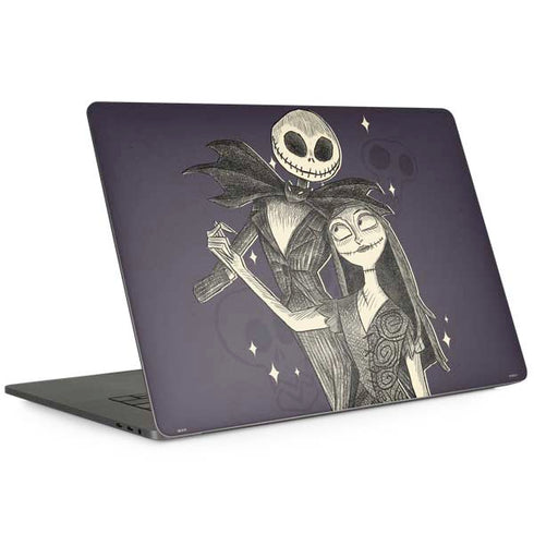 Disney The Nightmare Before Christmas Jack and Sally Art MacBook Skins