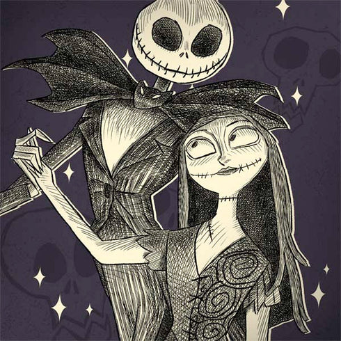 Disney The Nightmare Before Christmas Jack and Sally Art MacBook Skins