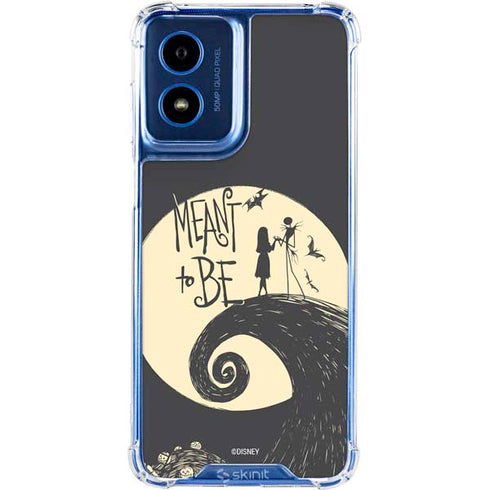 Disney The Nightmare Before Christmas Jack and Sally Meant to Be Moto G Play 4G (2024) Clear Case