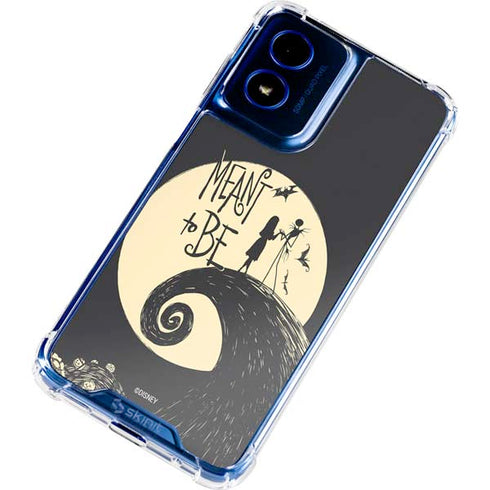 Disney The Nightmare Before Christmas Jack and Sally Meant to Be Moto G Play 4G (2024) Clear Case