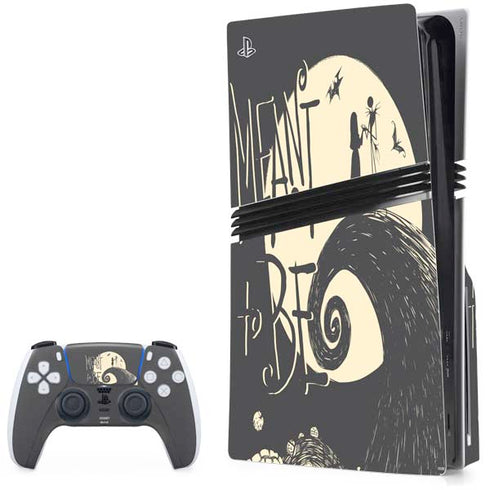 Disney The Nightmare Before Christmas Jack and Sally Meant to Be PS5 Pro Disk Bundle Skin