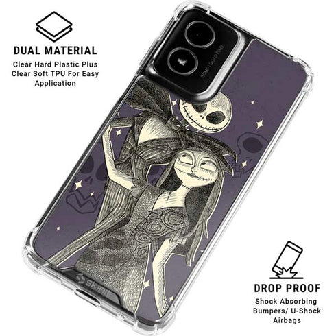 Disney The Nightmare Before Christmas Jack and Sally Art Moto G Power 5G (2024) Clear Case