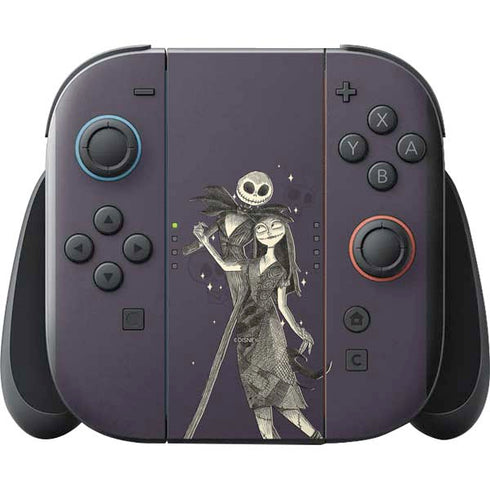 Disney The Nightmare Before Christmas Jack and Sally Art Nintendo Switch 2 (2025) with Joy-Con Skin