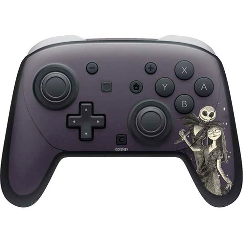 Disney The Nightmare Before Christmas Jack and Sally Art Nintendo Switch 2 (2025) Pro Controller Skin
