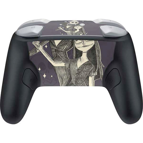 Disney The Nightmare Before Christmas Jack and Sally Art Nintendo Switch 2 (2025) Pro Controller Skin