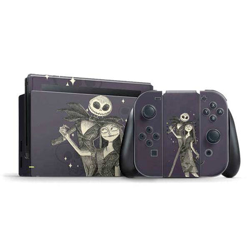Disney The Nightmare Before Christmas Jack and Sally Art Nintendo Skins