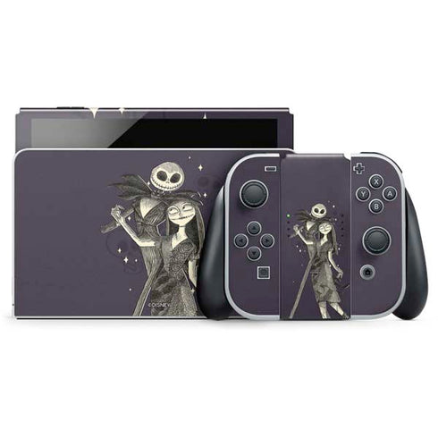 Disney The Nightmare Before Christmas Jack and Sally Art Nintendo Skins