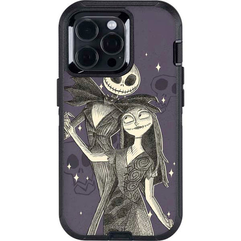 Disney The Nightmare Before Christmas Jack and Sally Art Otterbox Defender iPhone Skin