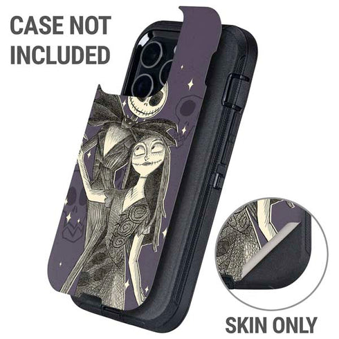Disney The Nightmare Before Christmas Jack and Sally Art Otterbox Defender iPhone Skin