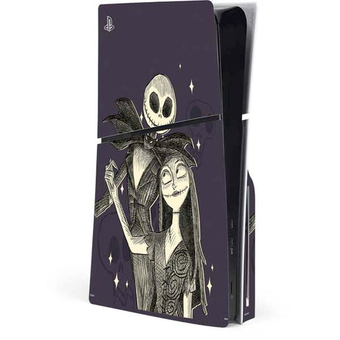 Disney The Nightmare Before Christmas Jack and Sally Art PlayStation PS5 Skins
