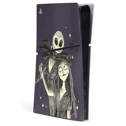 Disney The Nightmare Before Christmas Jack and Sally Art PlayStation PS5 Skins
