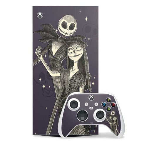 Disney The Nightmare Before Christmas Jack and Sally Art Xbox Series X Skins