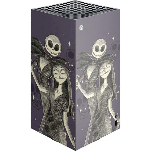 Disney The Nightmare Before Christmas Jack and Sally Art XBox Series X Digital Edition Console Skin