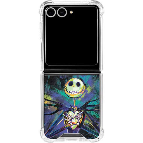 Disney The Nightmare Before Christmas Jack Skellington Art Galaxy Z Flip7 Clear Case