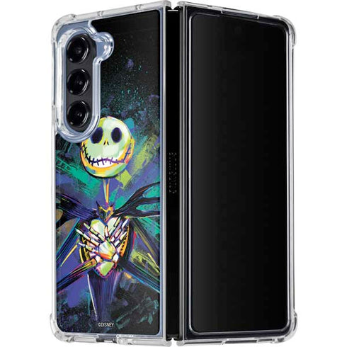 Disney The Nightmare Before Christmas Jack Skellington Art Galaxy Z Fold5 5G Clear Case