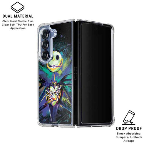 Disney The Nightmare Before Christmas Jack Skellington Art Galaxy Z Fold7 Clear Case