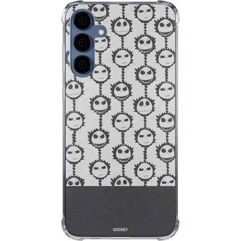 Disney The Nightmare Before Christmas Jack Skellington Face Expressions pattern Galaxy A35 5G Clear Case