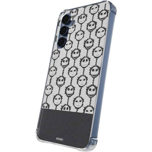 Disney The Nightmare Before Christmas Jack Skellington Face Expressions pattern Galaxy A35 5G Clear Case