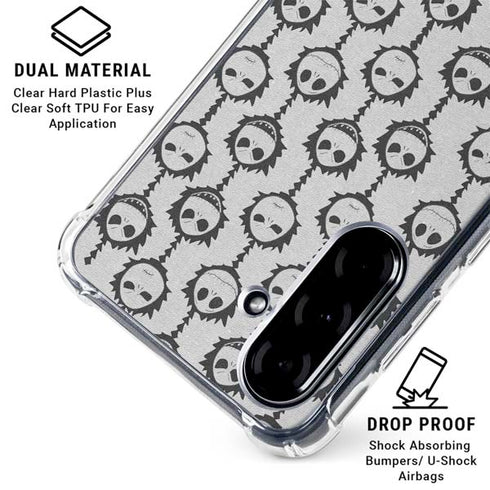 Disney The Nightmare Before Christmas Jack Skellington Face Expressions pattern Galaxy A36 5G Clear Case