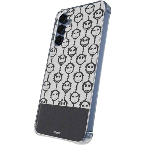 Disney The Nightmare Before Christmas Jack Skellington Face Expressions pattern Galaxy A55 5G Clear Case