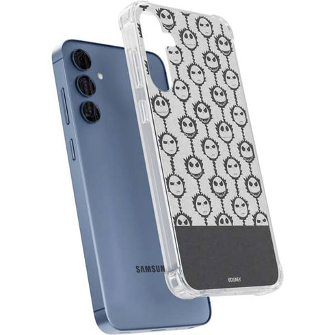 Disney The Nightmare Before Christmas Jack Skellington Face Expressions pattern Galaxy A55 5G Clear Case