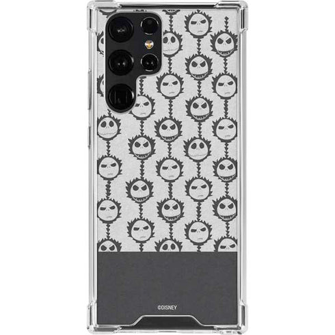 Disney The Nightmare Before Christmas Jack Skellington Face Expressions pattern Galaxy S23 Ultra Clear Case