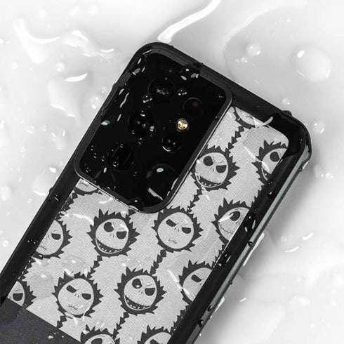 Disney The Nightmare Before Christmas Jack Skellington Face Expressions pattern Galaxy S24 Ultra Waterproof Case