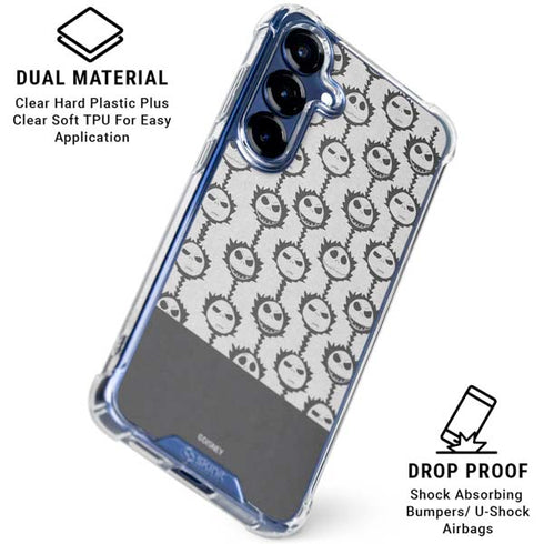 Disney The Nightmare Before Christmas Jack Skellington Face Expressions pattern Galaxy S25 Plus Clear Case