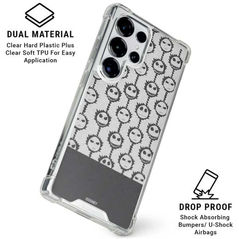 Disney The Nightmare Before Christmas Jack Skellington Face Expressions pattern Galaxy S25 Ultra Clear Case