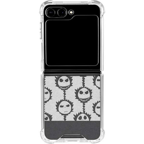 Disney The Nightmare Before Christmas Jack Skellington Face Expressions pattern Galaxy Z Flip6 Clear Case