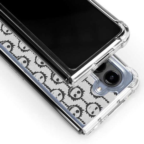 Disney The Nightmare Before Christmas Jack Skellington Face Expressions pattern Galaxy Z Fold5 5G Clear Case